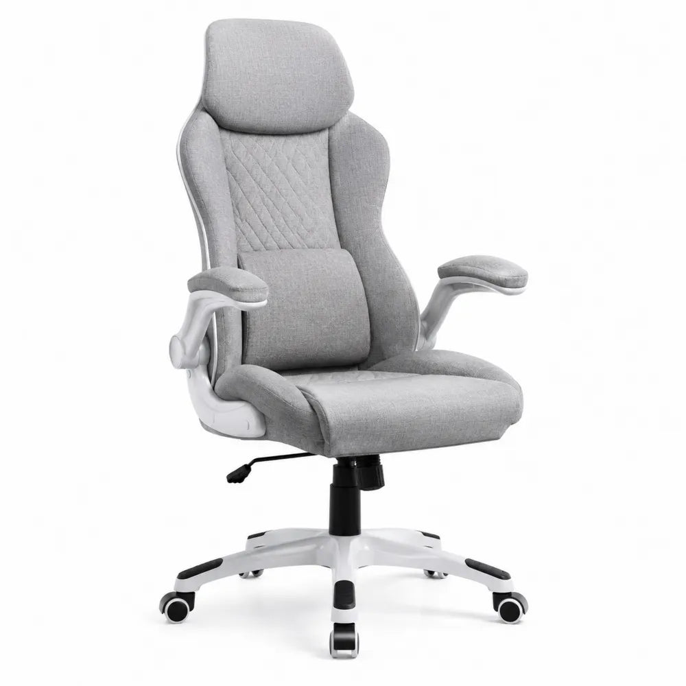 Sedia da ufficio ergonomica in tessuto con braccioli regolabili